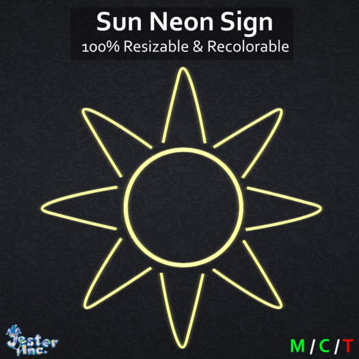 [Jester Inc.] Sun Neon Sign! - Add to Unpack