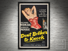 Don't Bother To Knock | Classic Movie Poster | Plain Mesh Frame with 6 texture options