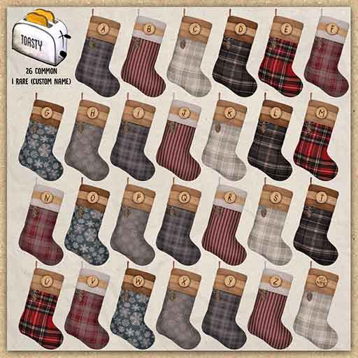 [Toasty] - Monogram Stocking - X