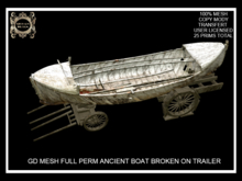 GD MESH FULL PERM ANCIENT BOAT BROKEN ON TRAILER