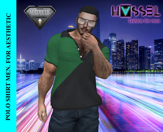 (HASSEL) POLO SHIRT C2 DARK GREEN NIRAMYTH AESTHETIC 