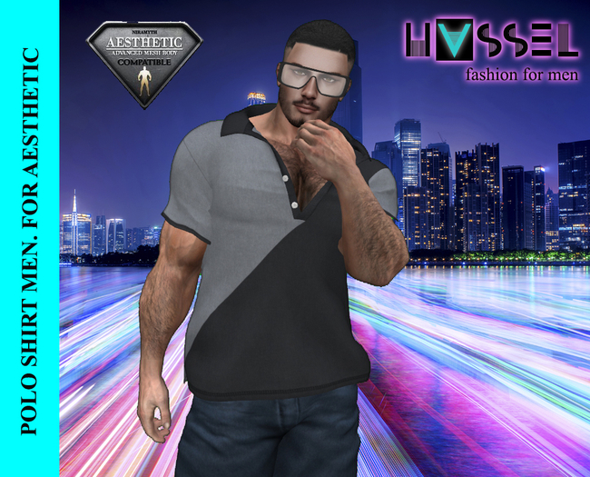 (HASSEL) POLO SHIRT C2 GREY NIRAMYTH AESTHETIC (WEAR ME)