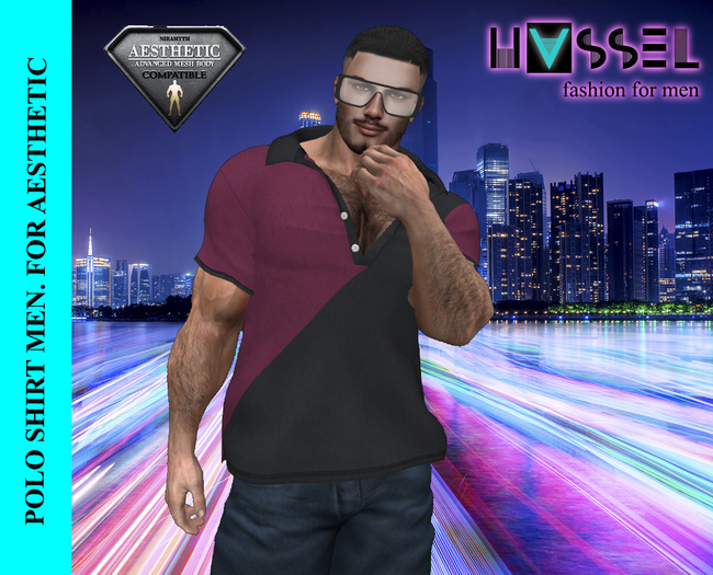 (HASSEL) POLO SHIRT C2 WINE NIRAMYTH AESTHETIC (WEAR ME)