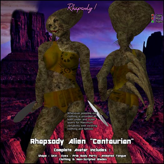Rhapsody "Centaurian" Alien
