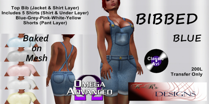 K-Ks Designs Bibbed Blue