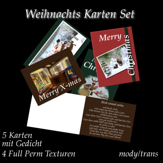 Weihnachts Karten Set