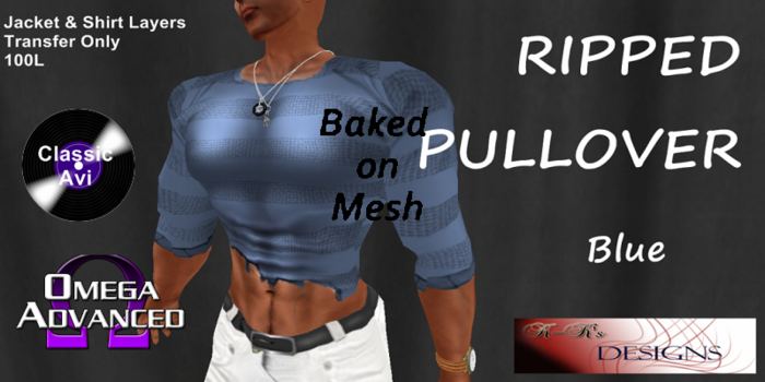 Ripped Pullover Blue