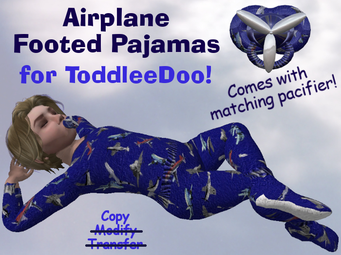 *Timeless* ToddleeDoo Pajamas - Airplanes - Blue