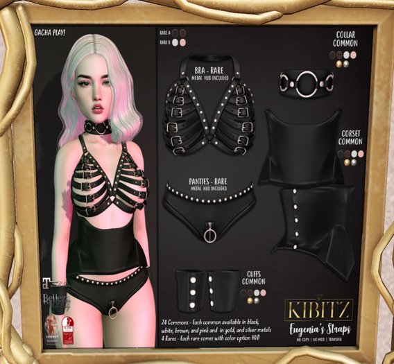 Kibitz - Eugenia's cuffs - Maitreya - brown/silver