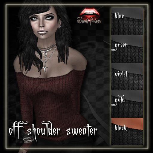 ~Sweet Poison~ off shoulder sweater black
