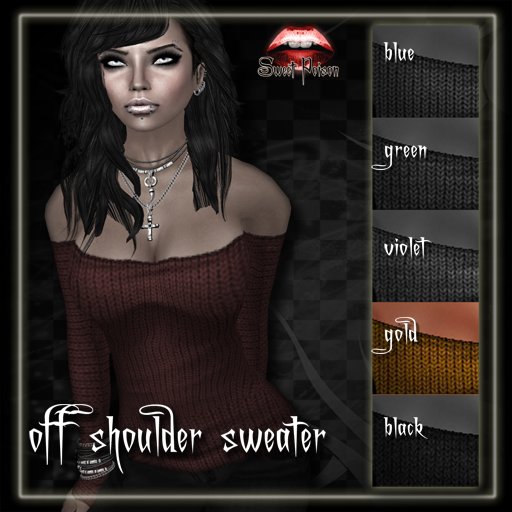 ~Sweet Poison~ off shoulder sweater brown
