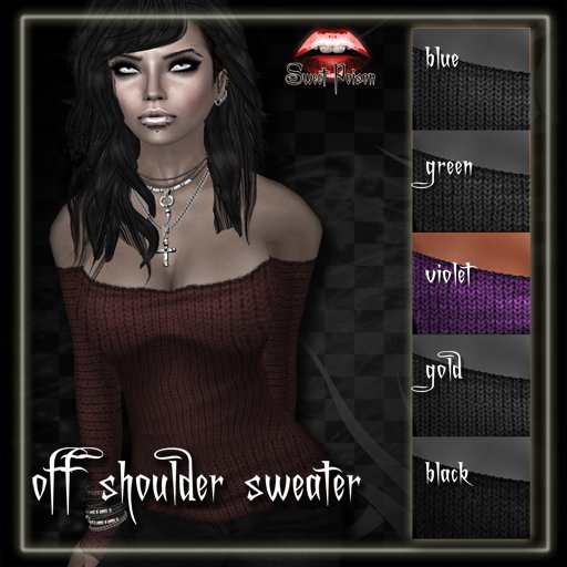 ~Sweet Poison~ off shoulder sweater pink