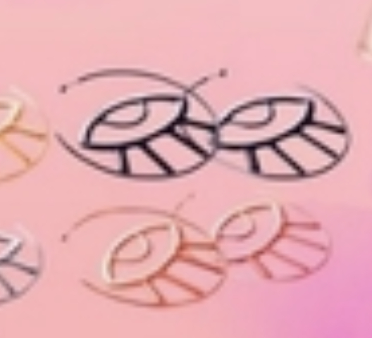 Ec.cloth - Third Eye Hoop Earrings - Rose Gold