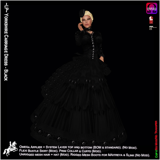 ~LP~ Yorkshire Carriage Dress - Black [Add & Click]