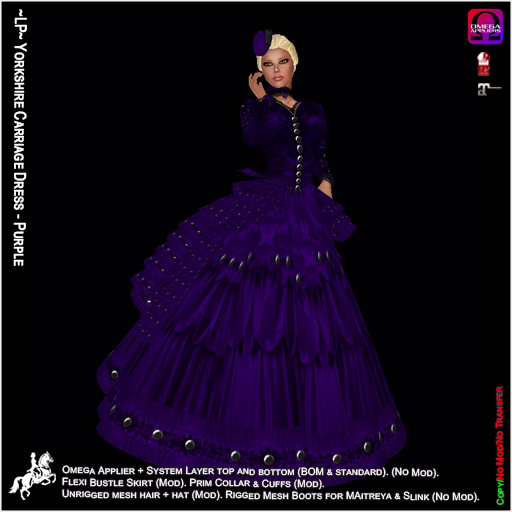~LP~ Yorkshire Carriage Dress - Purple [Add & Click]