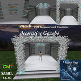 Decorative Gazebo with turq rock details-crate