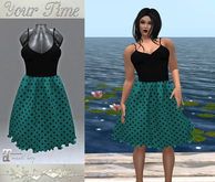 *YT* Retro Dress Jungle Polka