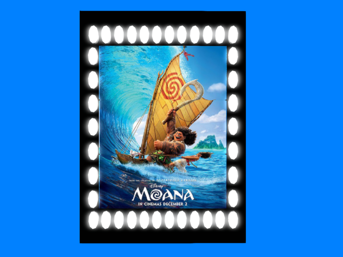 Princess Movie Poster-Moana-Lighted frame