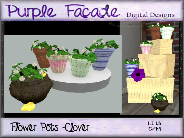 ~{PF}~ Flower Pots -Clover