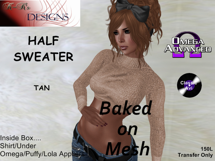 K-Ks Designs Half Sweater Tan