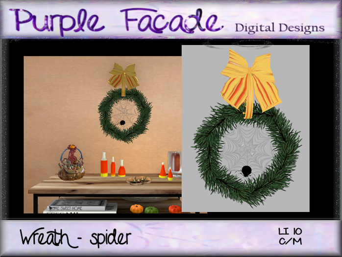 ~{PF}~ Wreath - spider - Mesh