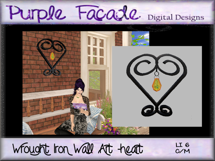~{PF}~ Wrought Iron Wall Art -heart