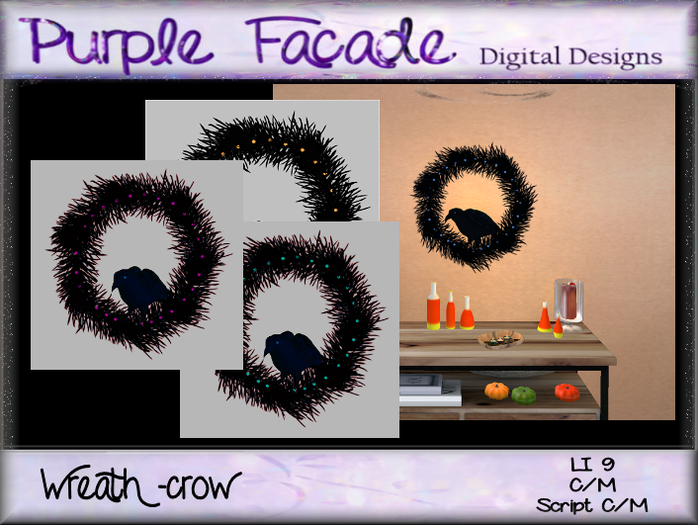 ~{PF}~ Wreath -crow -Mesh