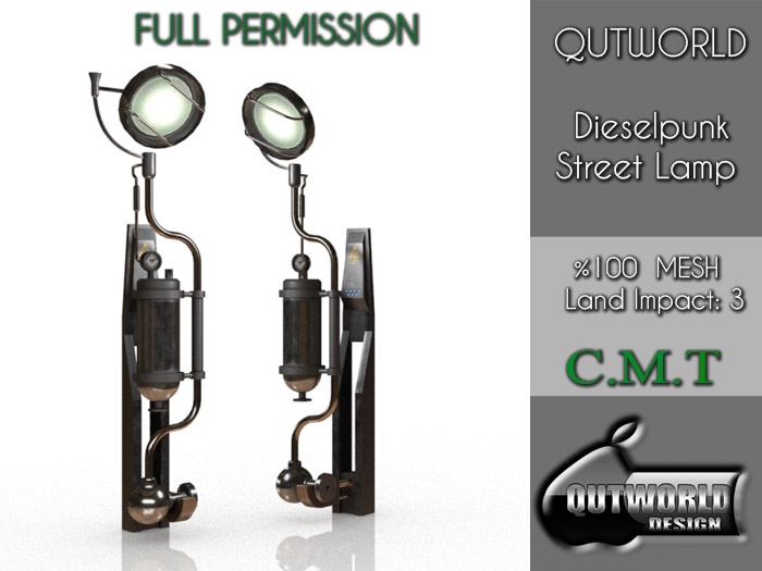 .::QUTWORLD .::Dieselpunk Street Lamp::.FP Unpack (ADD)