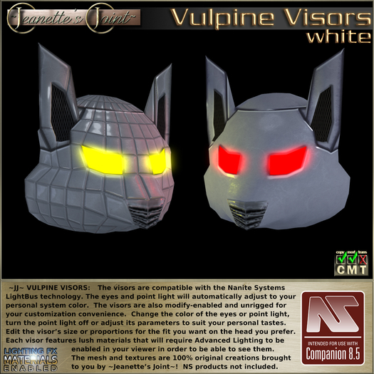 ~JJ~ Vupline Visors (white)