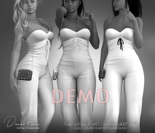 DarkFire Kaia Jumpsuit w/ Over shoulder bag-DEMO