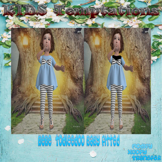 KIDS Temptations - Spring Outfit - Blue&Black - Bebe TDBF