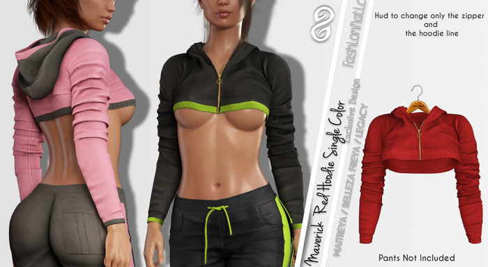 FashionNatic - Maverick Female Hoodie Pink - Maitreya Lara, Belleza Freya, Legacy