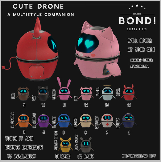 1.BONDI . Cute Drone .Yellow Mouse RARE