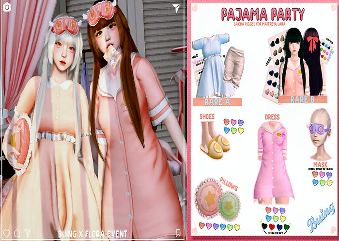 {Buing} Pajama Party. Mask Blue. box.