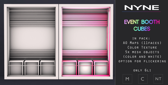 [NYNE] Wall Display - Event Booth - Cubes