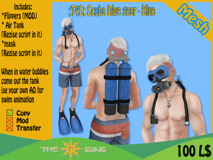 :T4S: Scuba Dive gear - Blue x