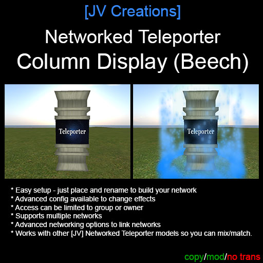 Networked Teleporter - Column Display (Beech) - Easy Setup