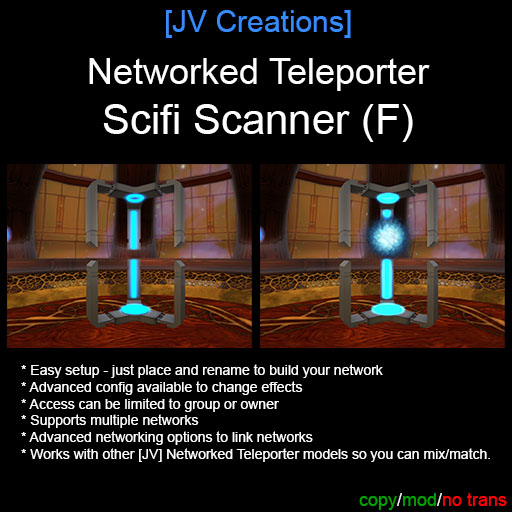 Networked Teleporter - Scifi Scanner (F) - Easy Setup