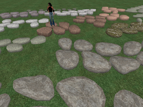 Second Life Path Second Life Marketplace - 41 Piece Sculpted Rock Pathway Building Kit ...