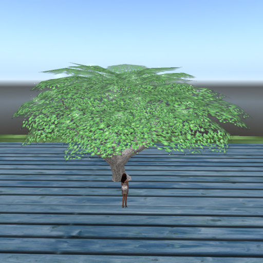 Green  Flower Tree with Lights Animated