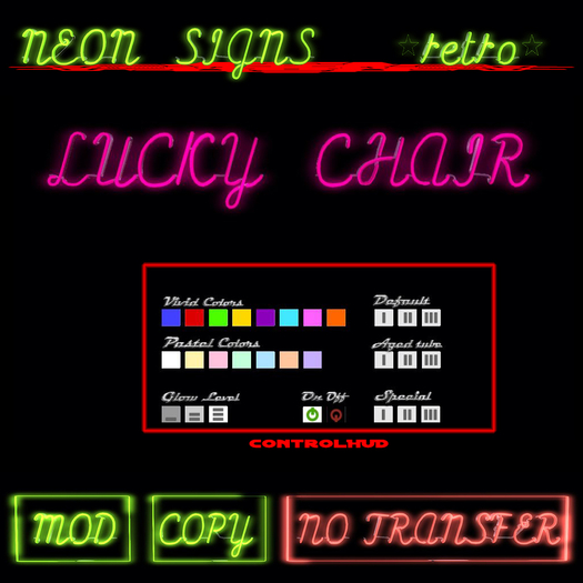 Design your Neon Sign Kit ** Lucky Chair **
