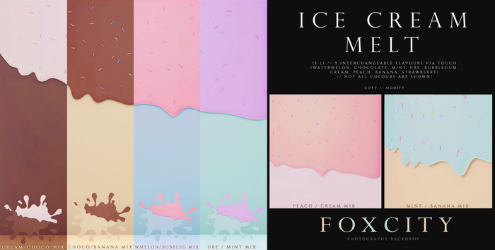FOXCITY. Photo Booth - Ice Cream Melt (HUD. Wear me)
