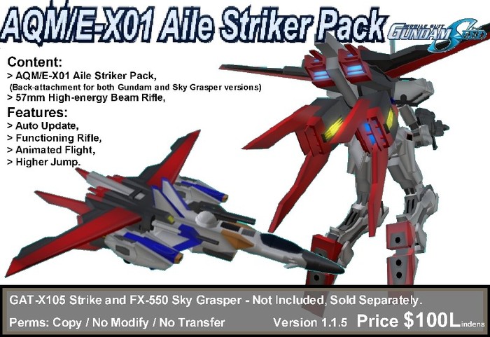 AQM/E-X01 Aile Striker Pack (Gundam SEED) 