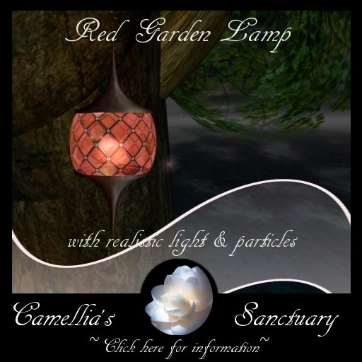 Garden Lamp w/Firefly's (Red)