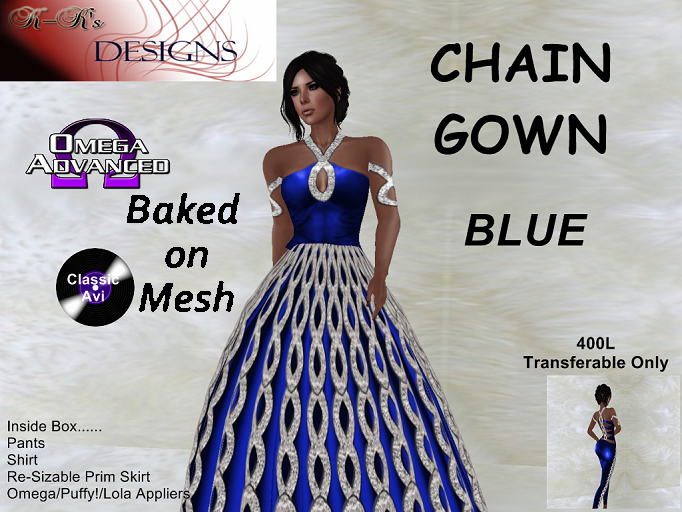 Chain Gown Blue