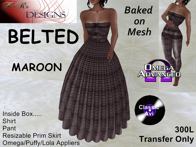 Belted Maroon