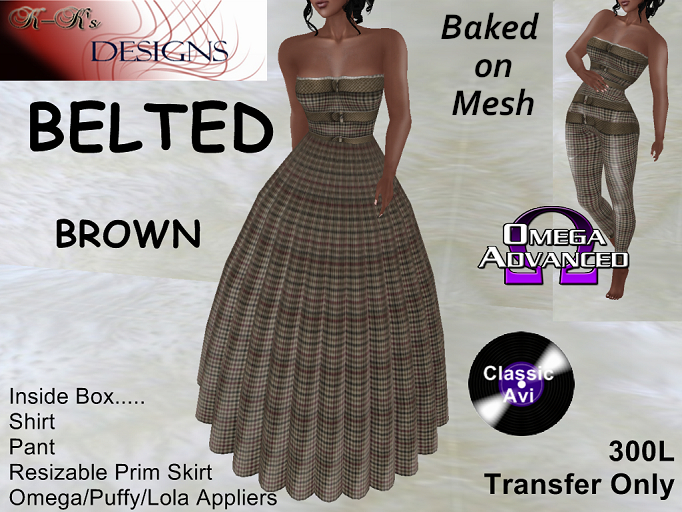 K-Ks Designs Belted Brown