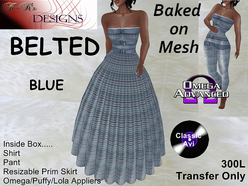 K-Ks Designs Belted Blue