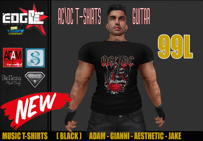[ECC]  ACDC GUITAR TEES