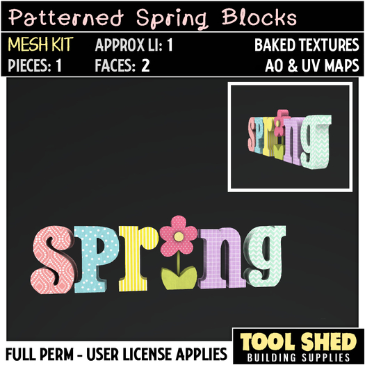 Tool Shed - Patterned Spring Blocks Mesh Kit